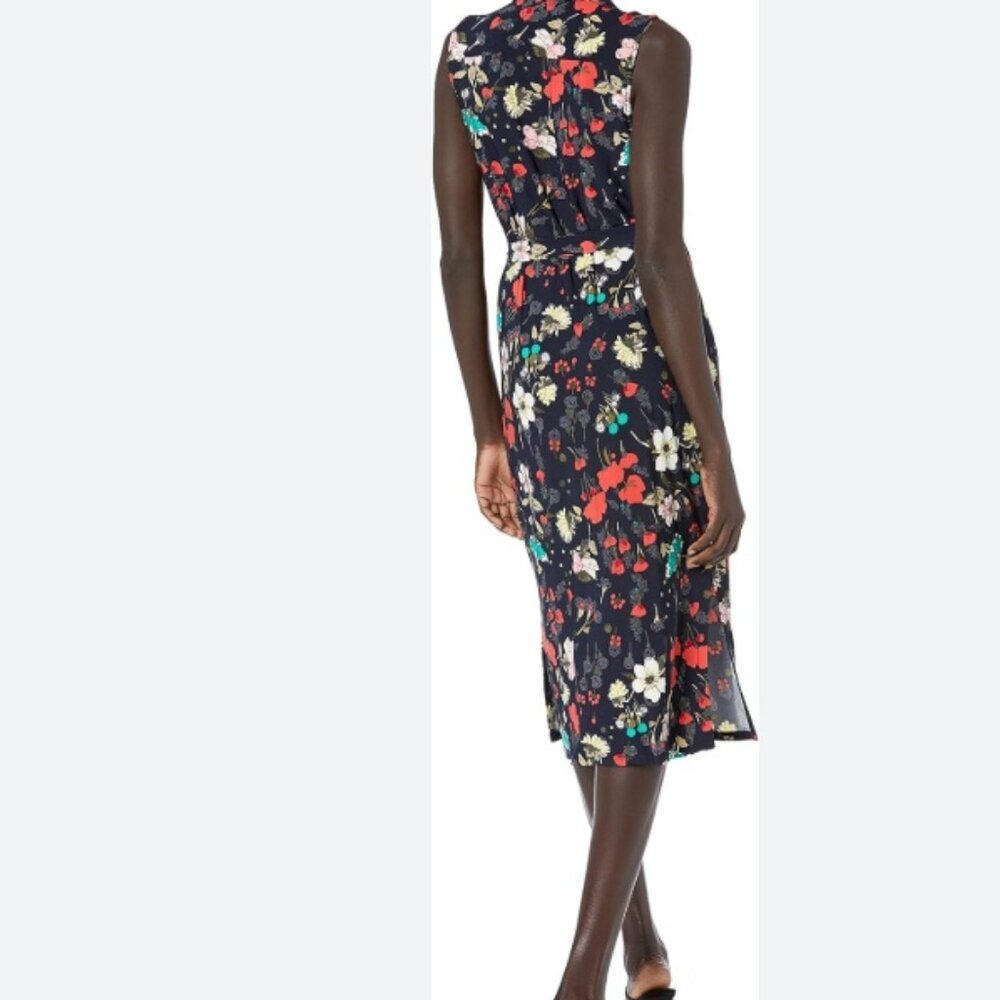 Tommy Hilfiger button down collared print poppy shirt dress Size 14